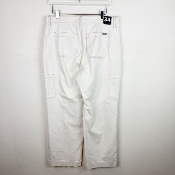 Joe's Cream Cargo Jeans Wide Leg Pants Woman's Size 34 - Picture 5 of 8